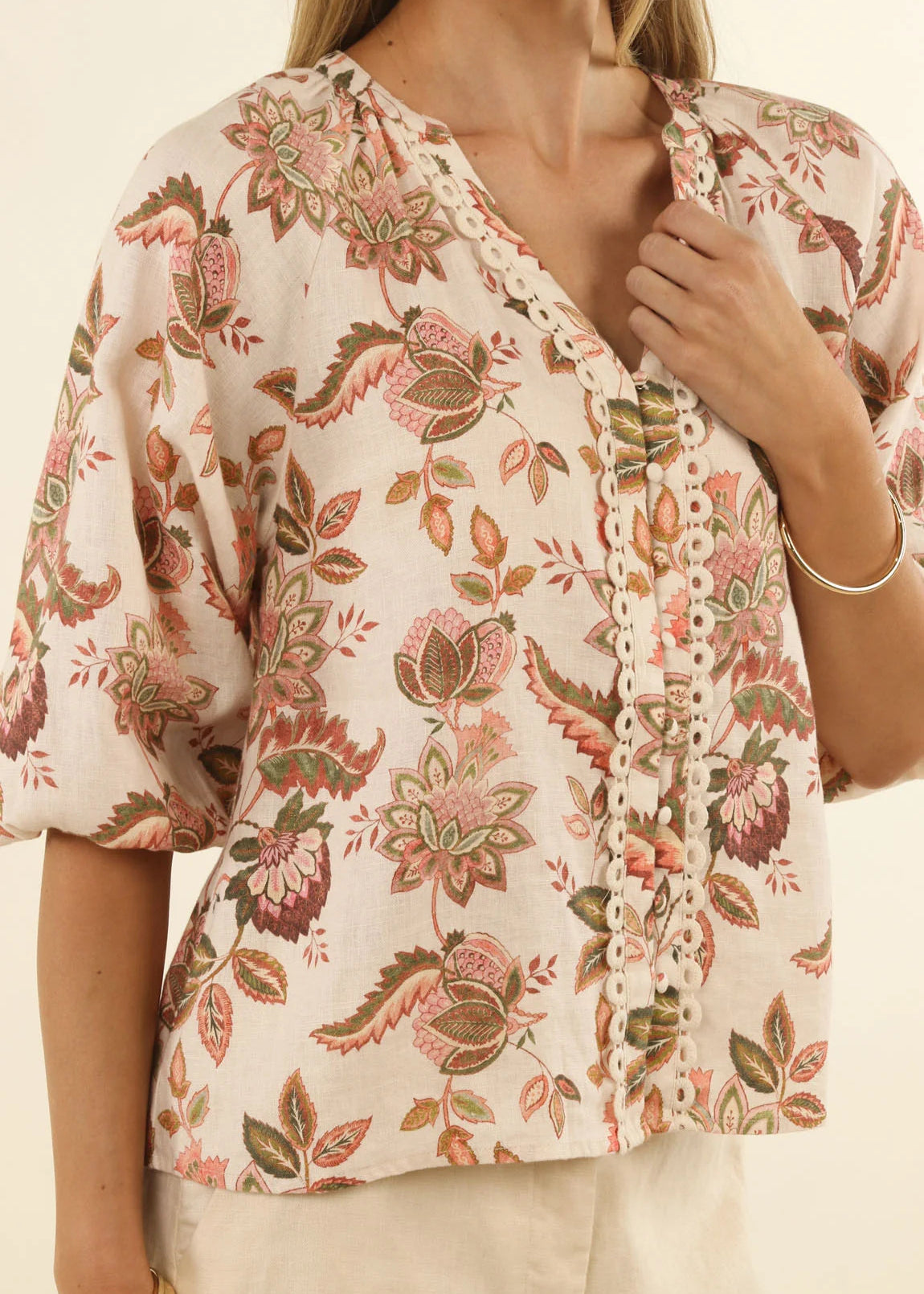 Humidity BoHo Rose Blouse