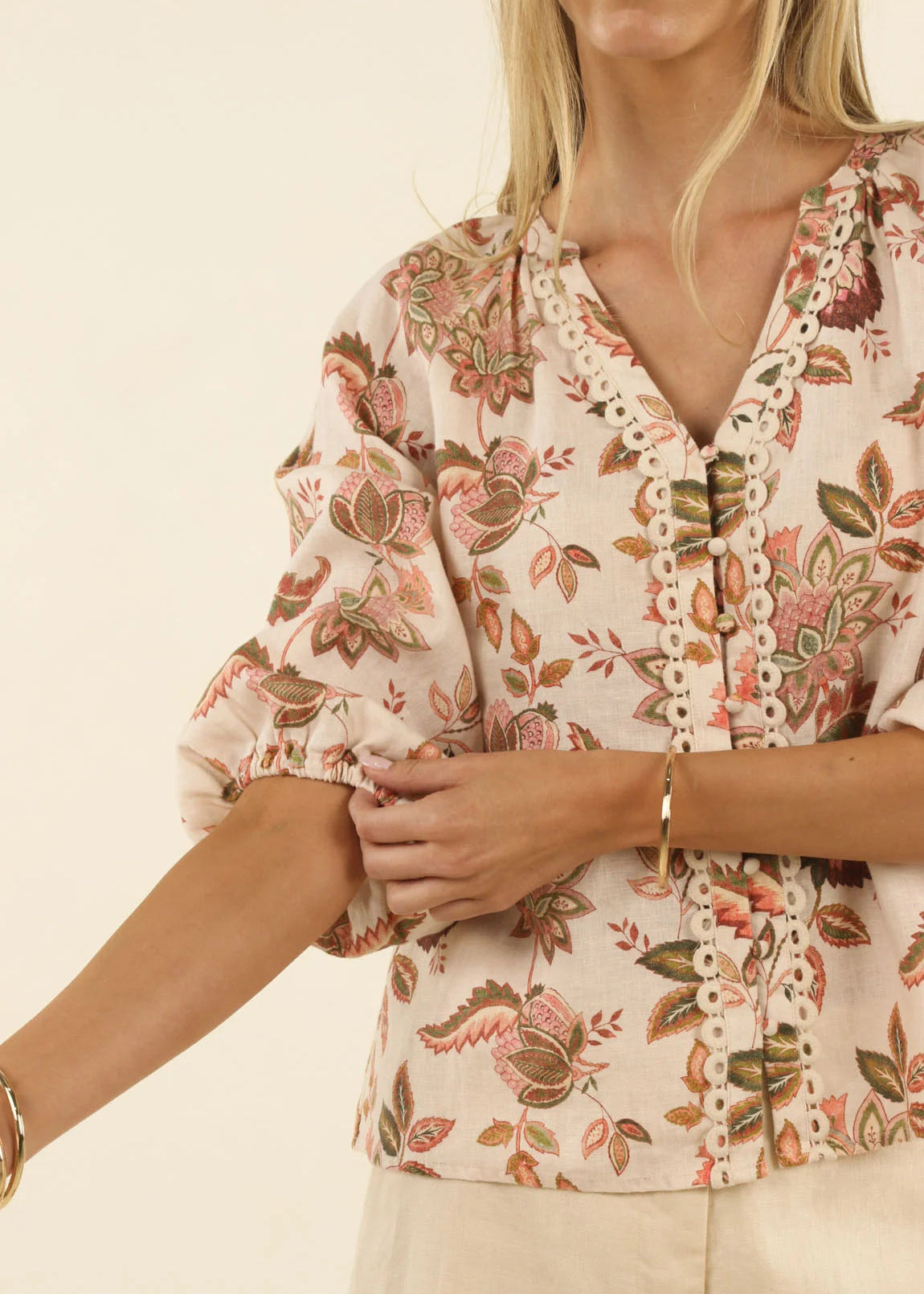 Humidity BoHo Rose Blouse