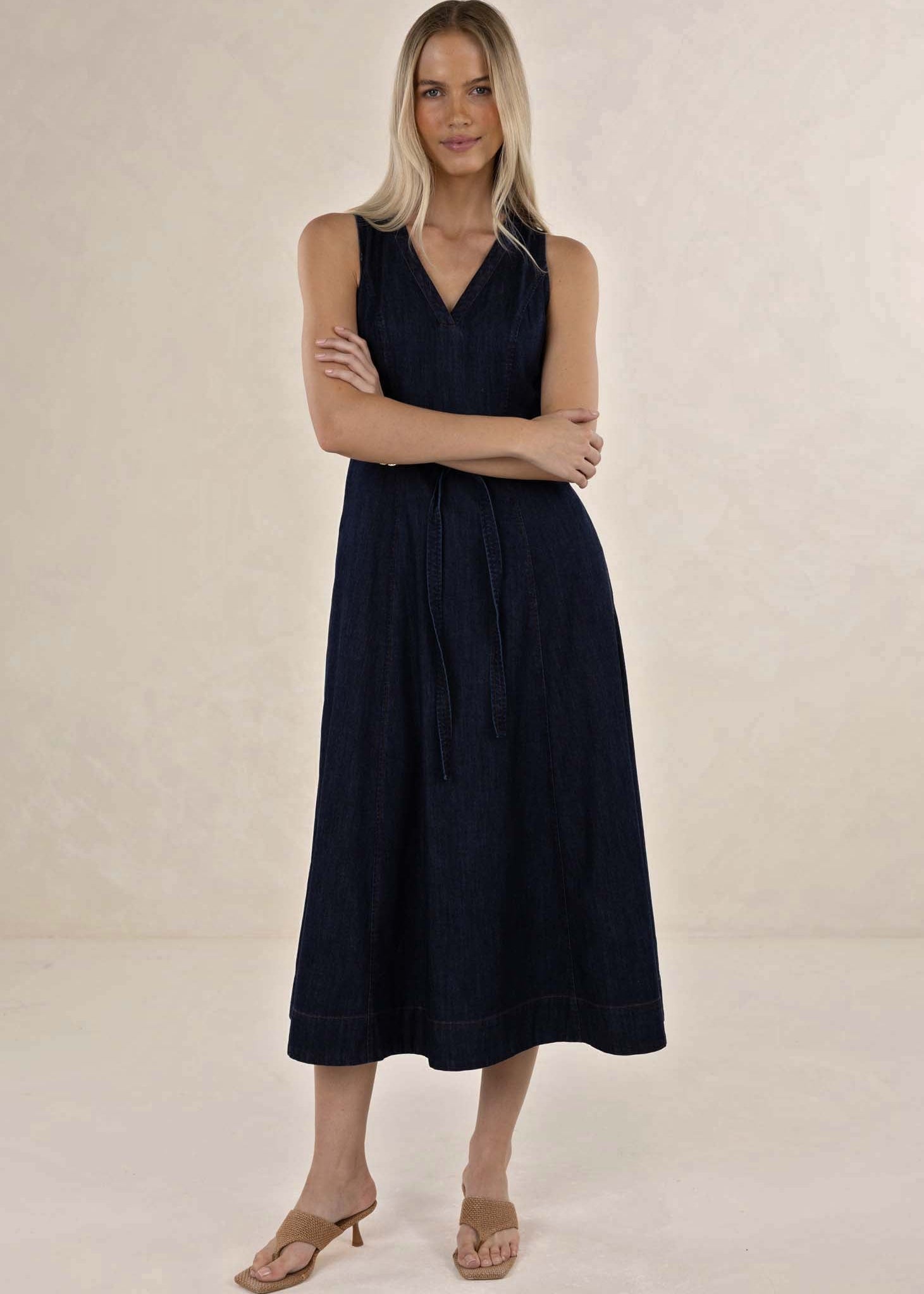 Humidity Denim Midi Dress