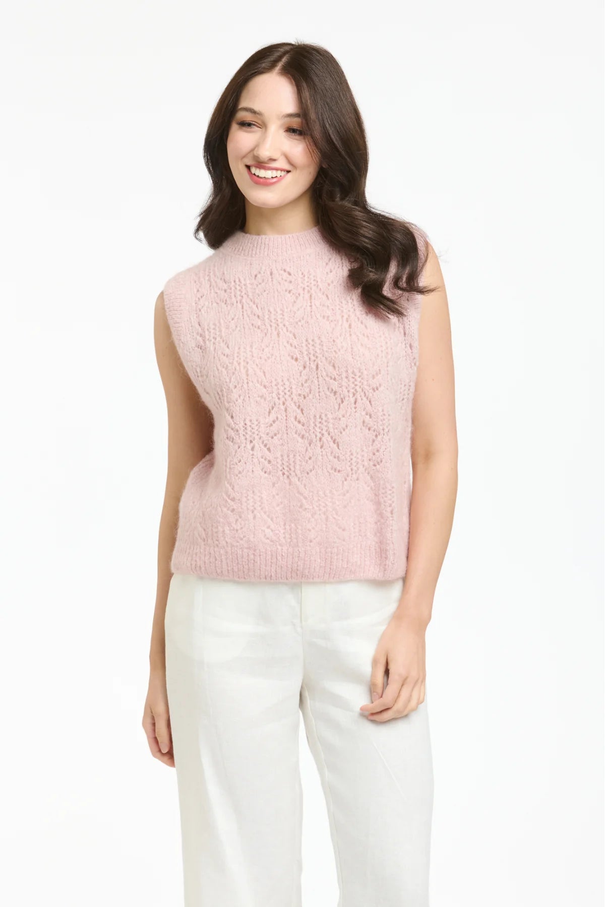 Italian Star Mohair Vest Pink