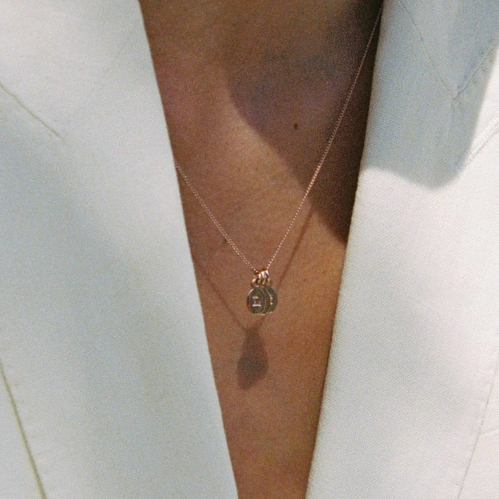 Kirstin Ash Initial Pendant Rose Gold
