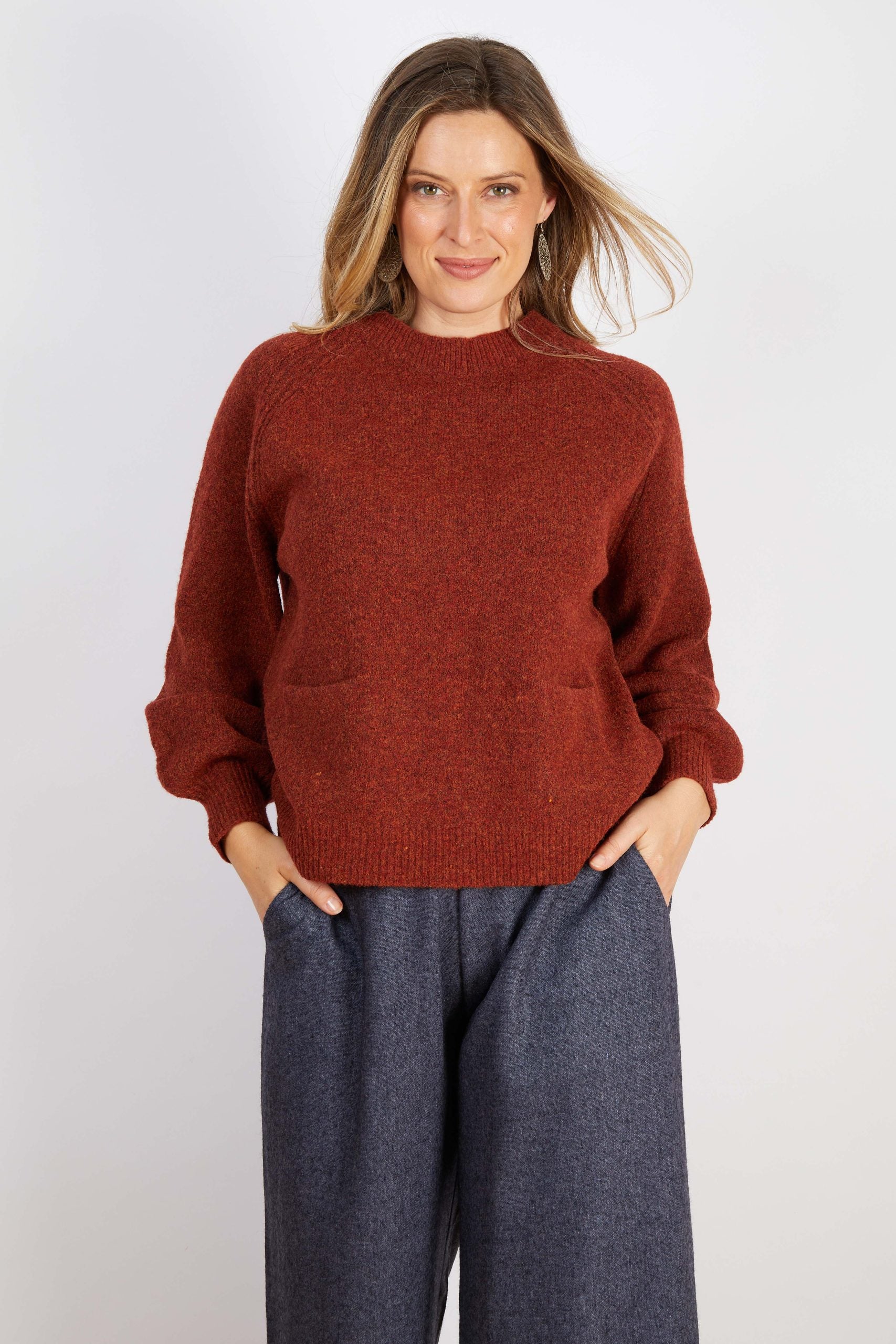 JJ Jumper Wool Blend Wine