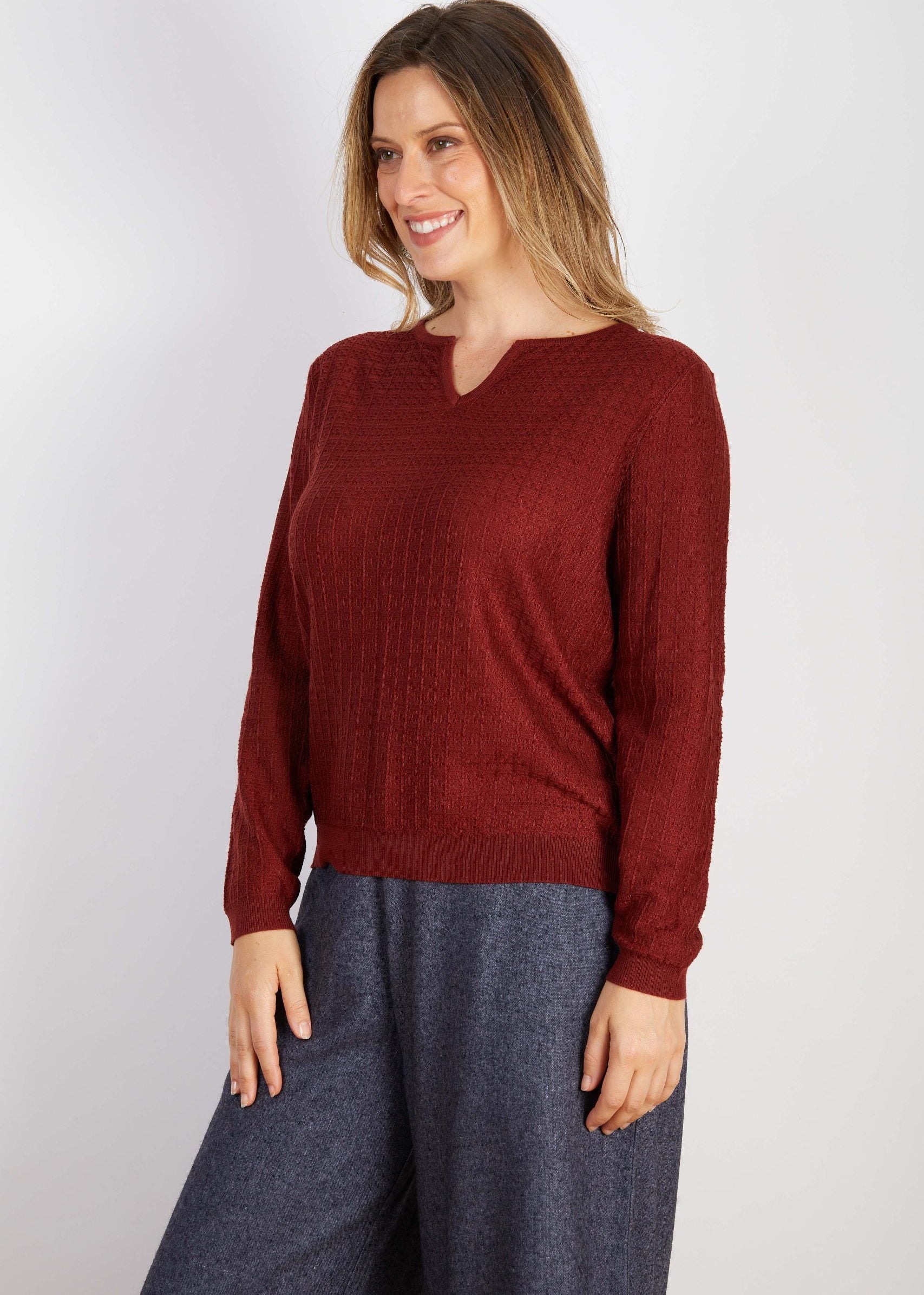 JJ Cotton Knit Wine