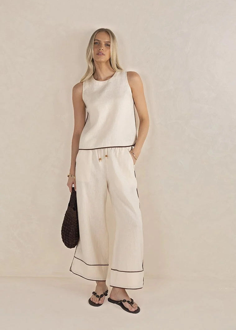 Humidity Lugano Pant Cream/Choc