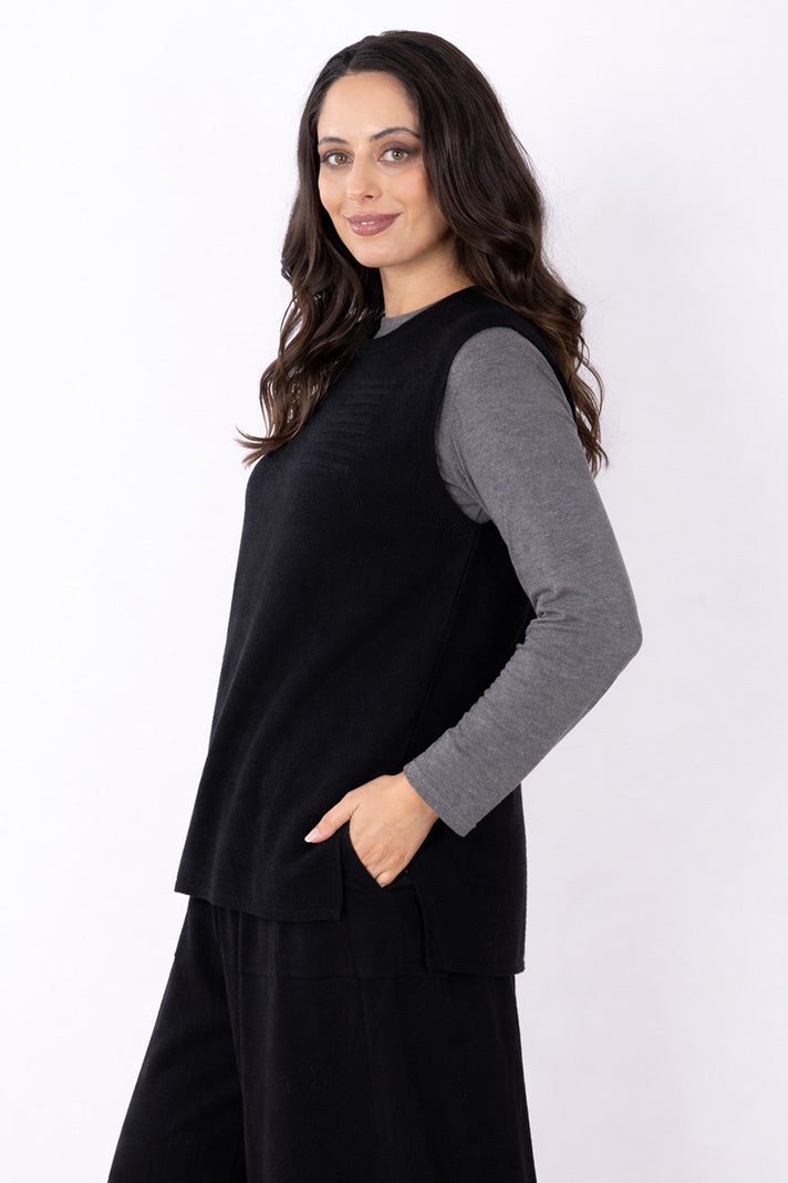 JJ Vest Cotton Black