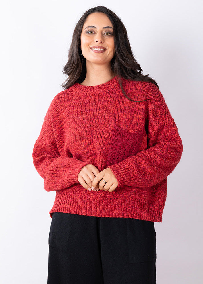 JJ Wool Blend Red Jumper