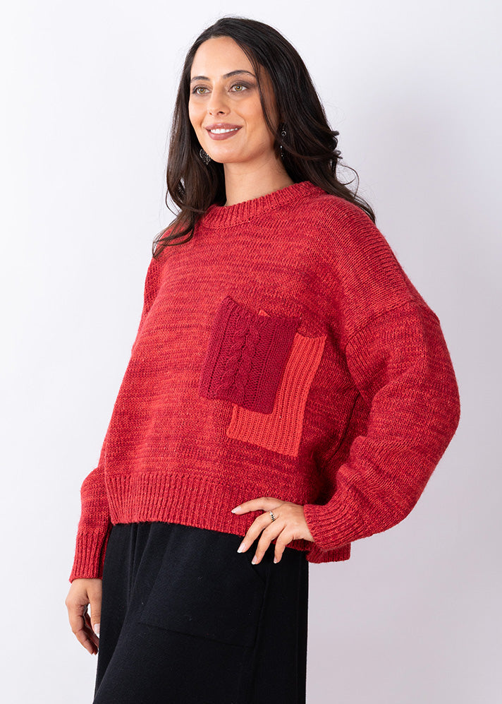 JJ Wool Blend Red Jumper
