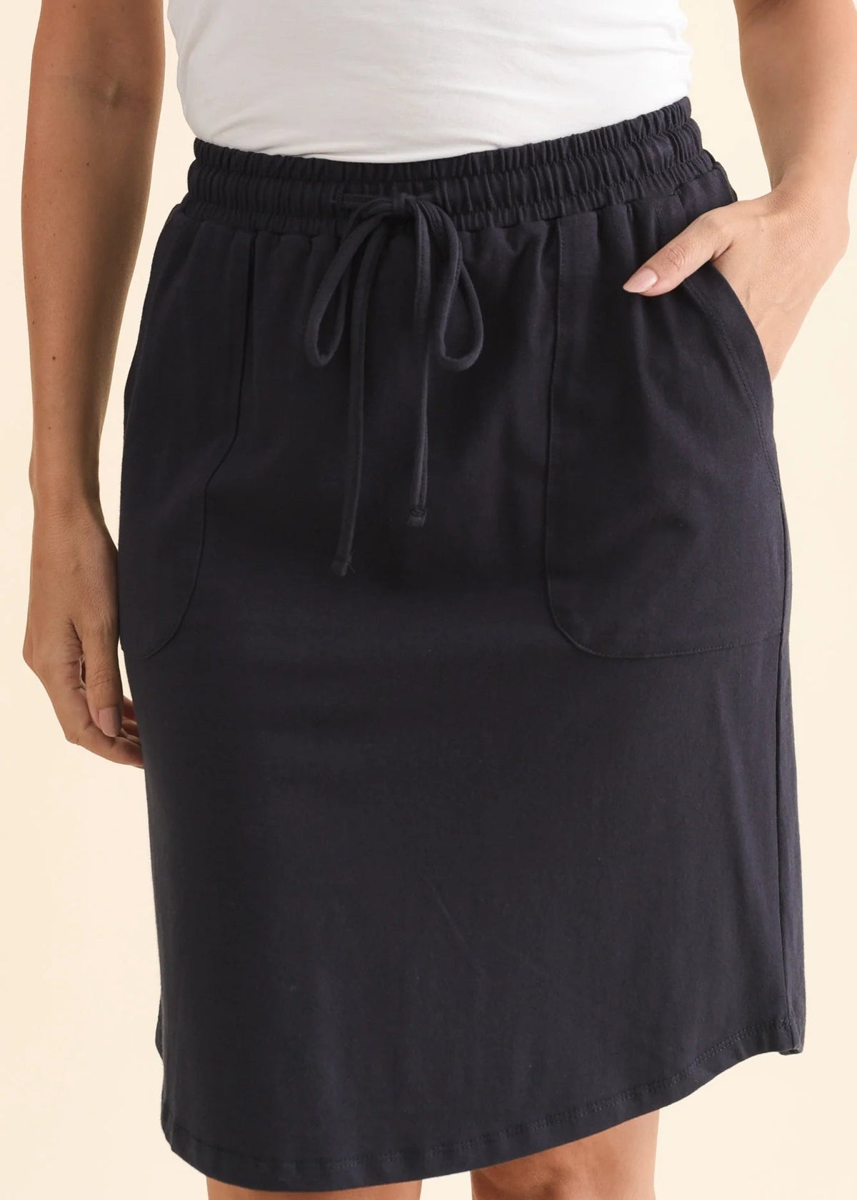 OTW Skirt Scoop Hem Navy