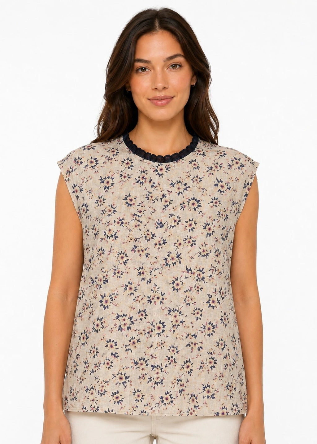 JJ Top Silk Linen Navy