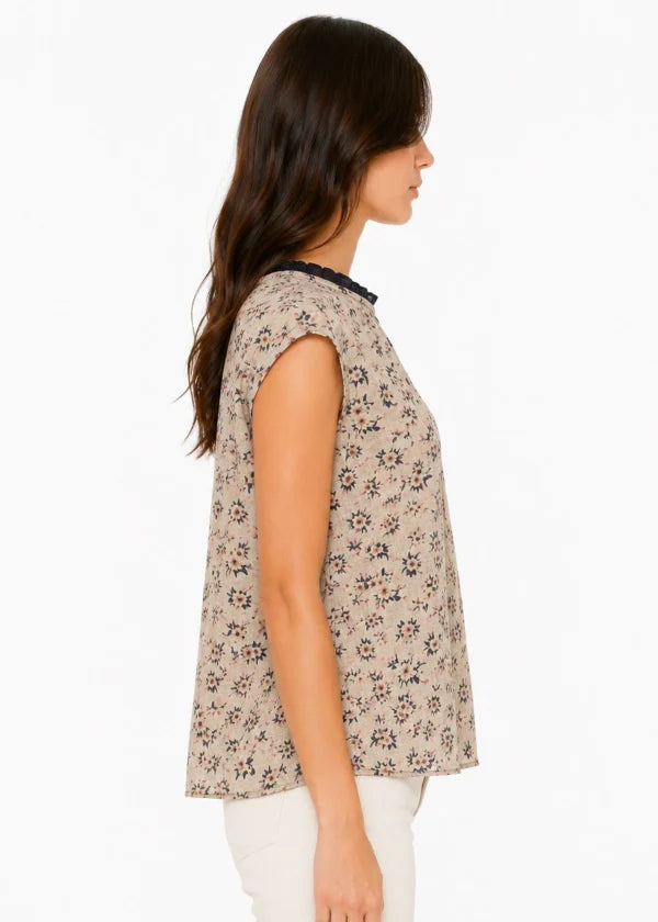 JJ Top Silk Linen Navy