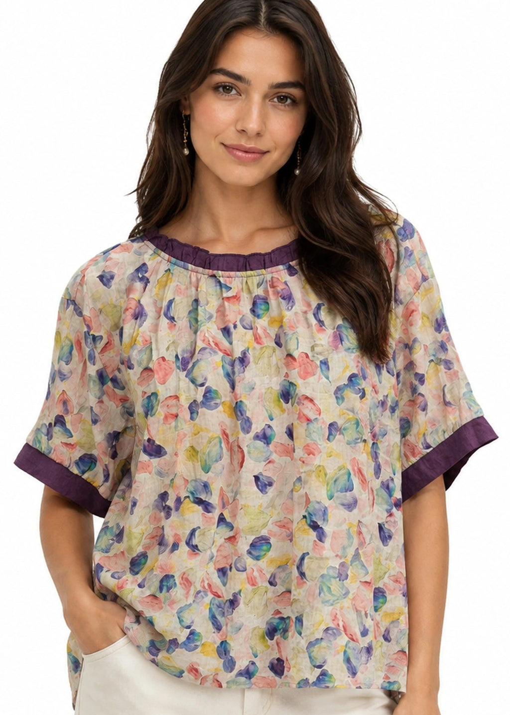 JJ Top Purple Floral