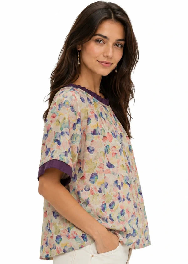 JJ Top Purple Floral