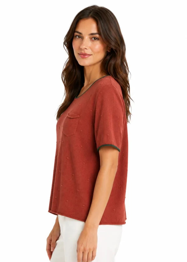JJ Knit Tee Rust