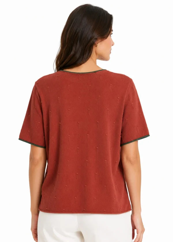 JJ Knit Tee Rust