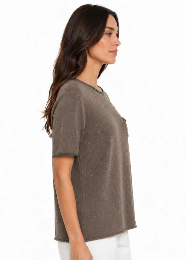 JJ Knit Tee Brown