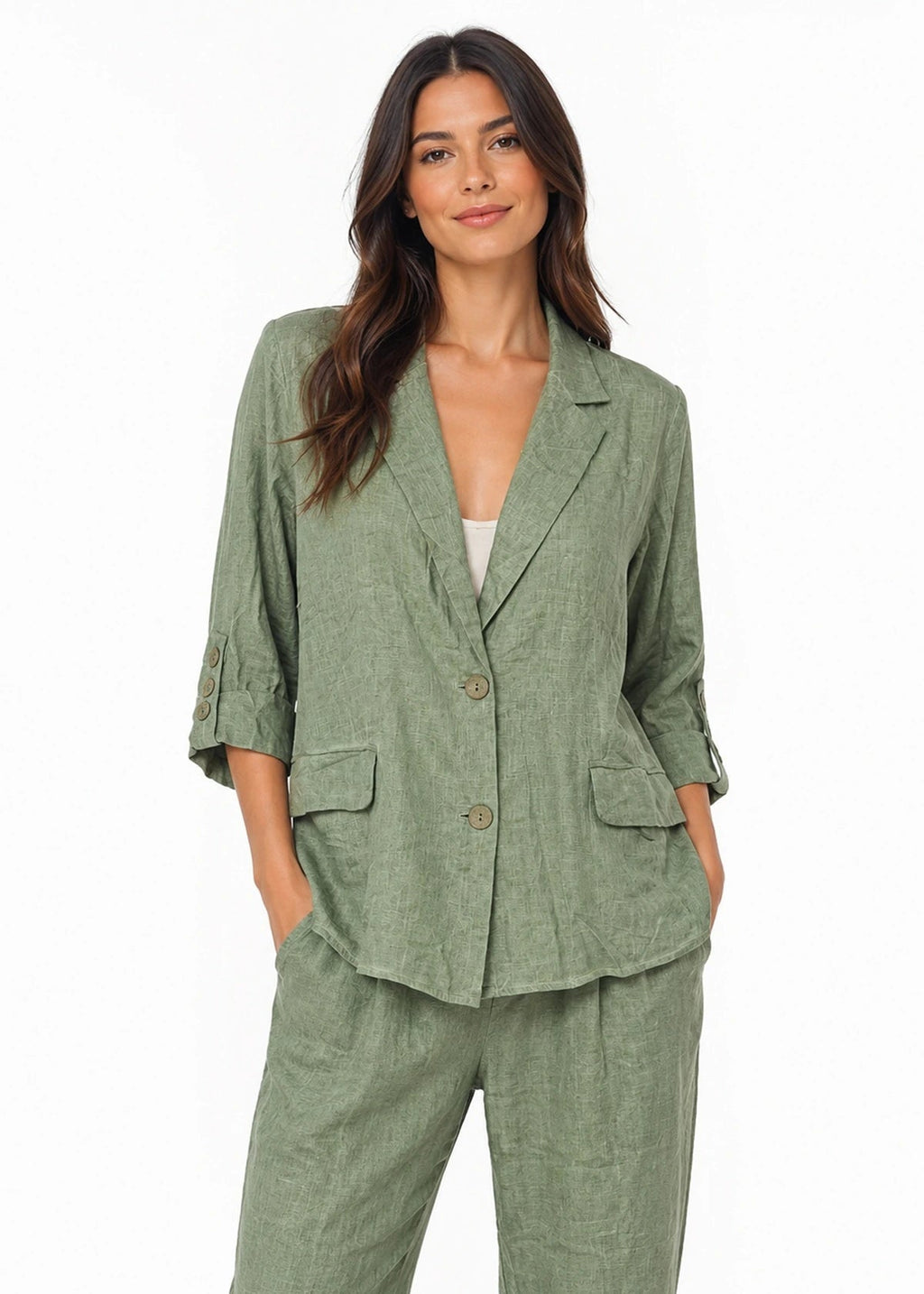 JJ Jacket Linen Khaki