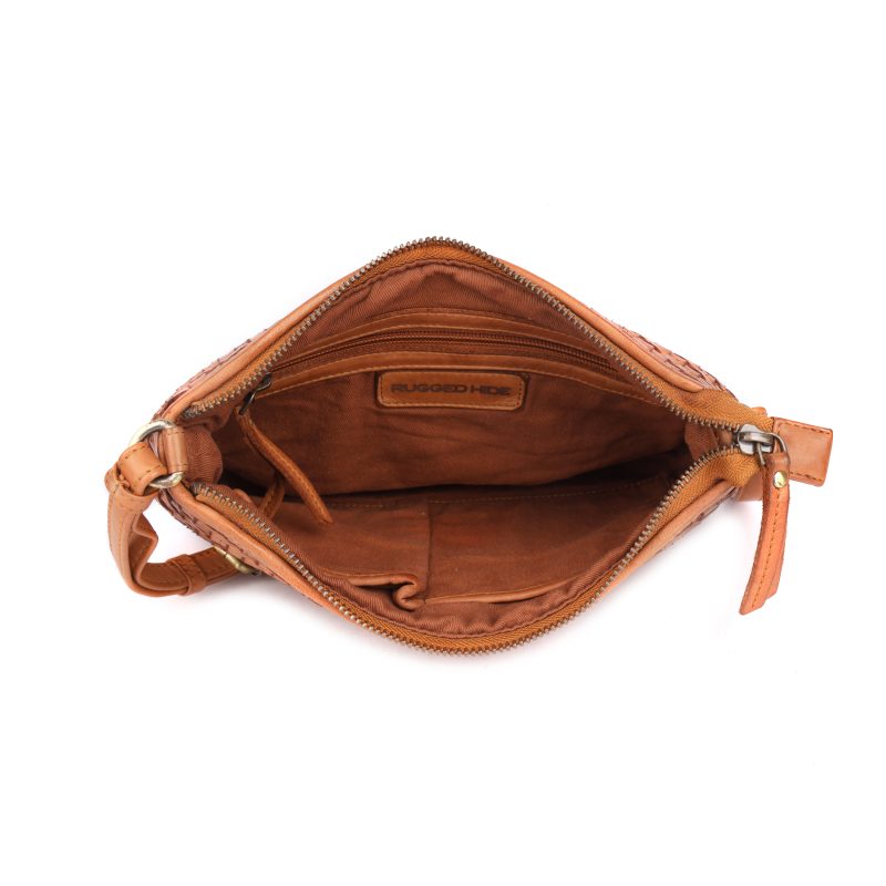 Rugged Hide Bendigo Cross Body Bag Tan