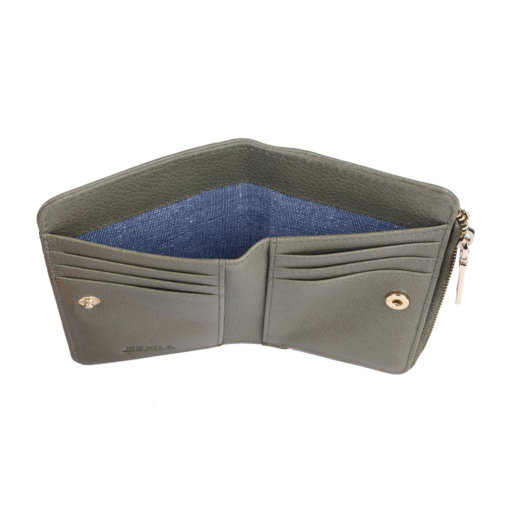 Rugged Hide Mia Olive Wallet