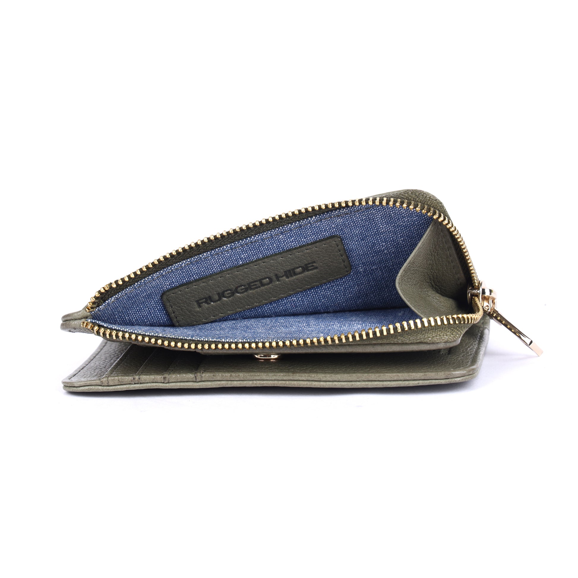 Rugged Hide Mia Olive Wallet