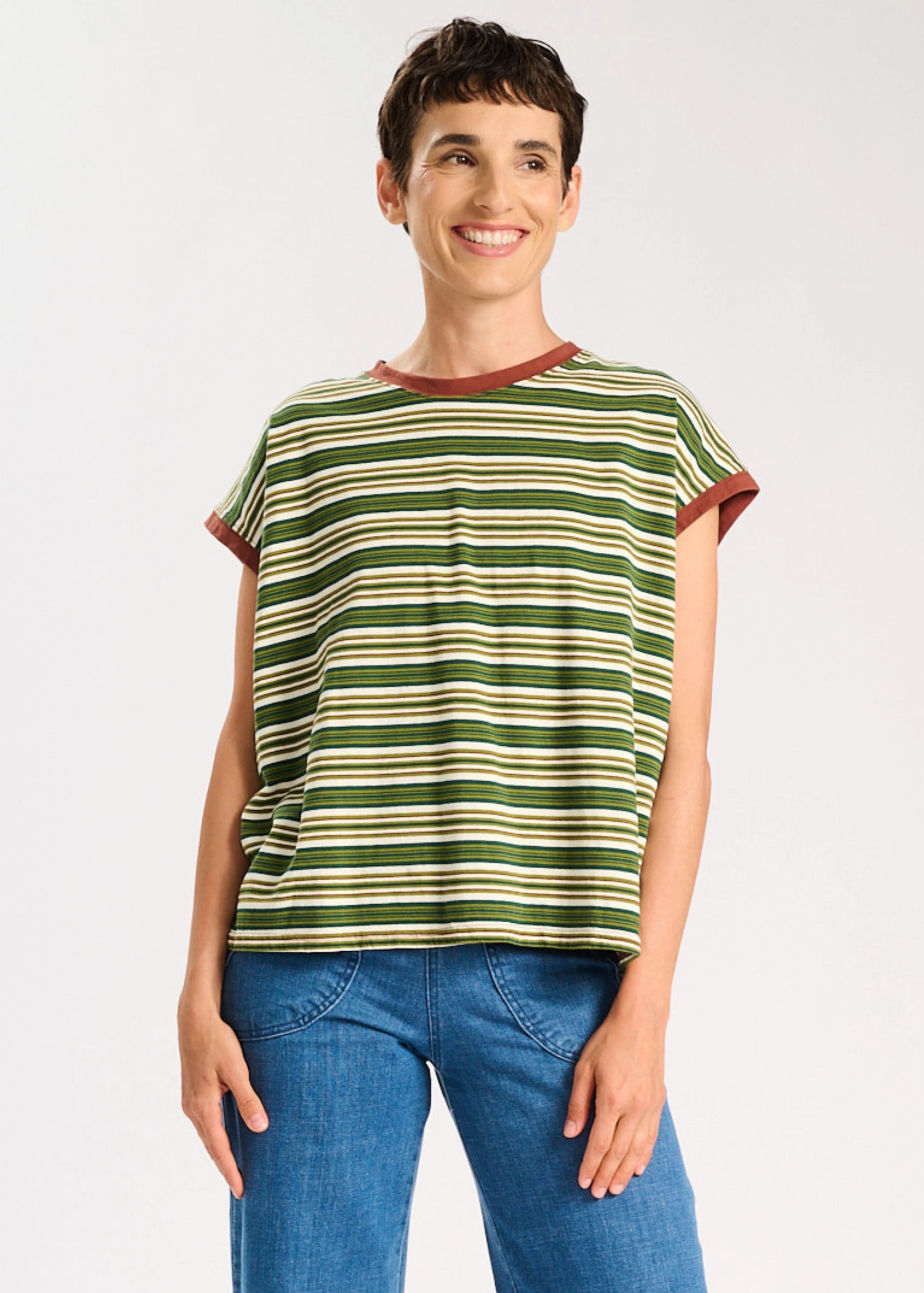 Olga de Polga Haco Tee Green Stripe