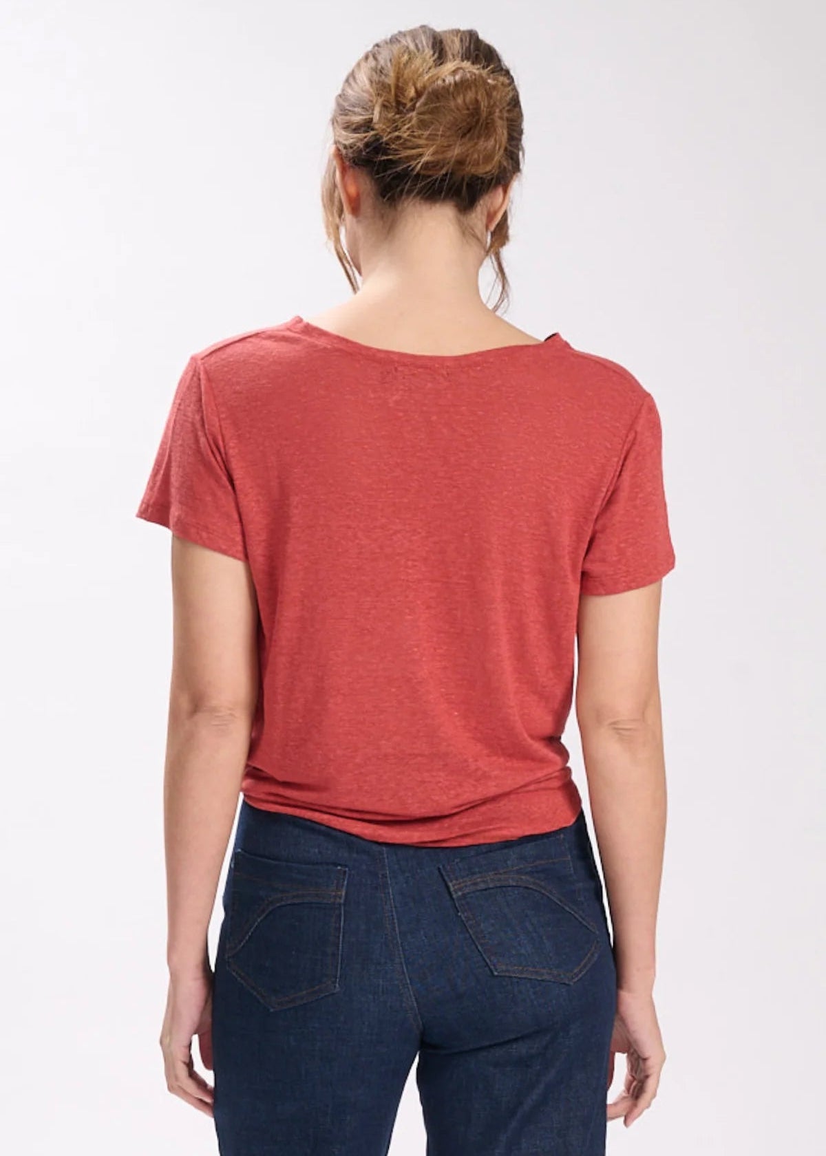 Olga Ruby Tee Rust Linen