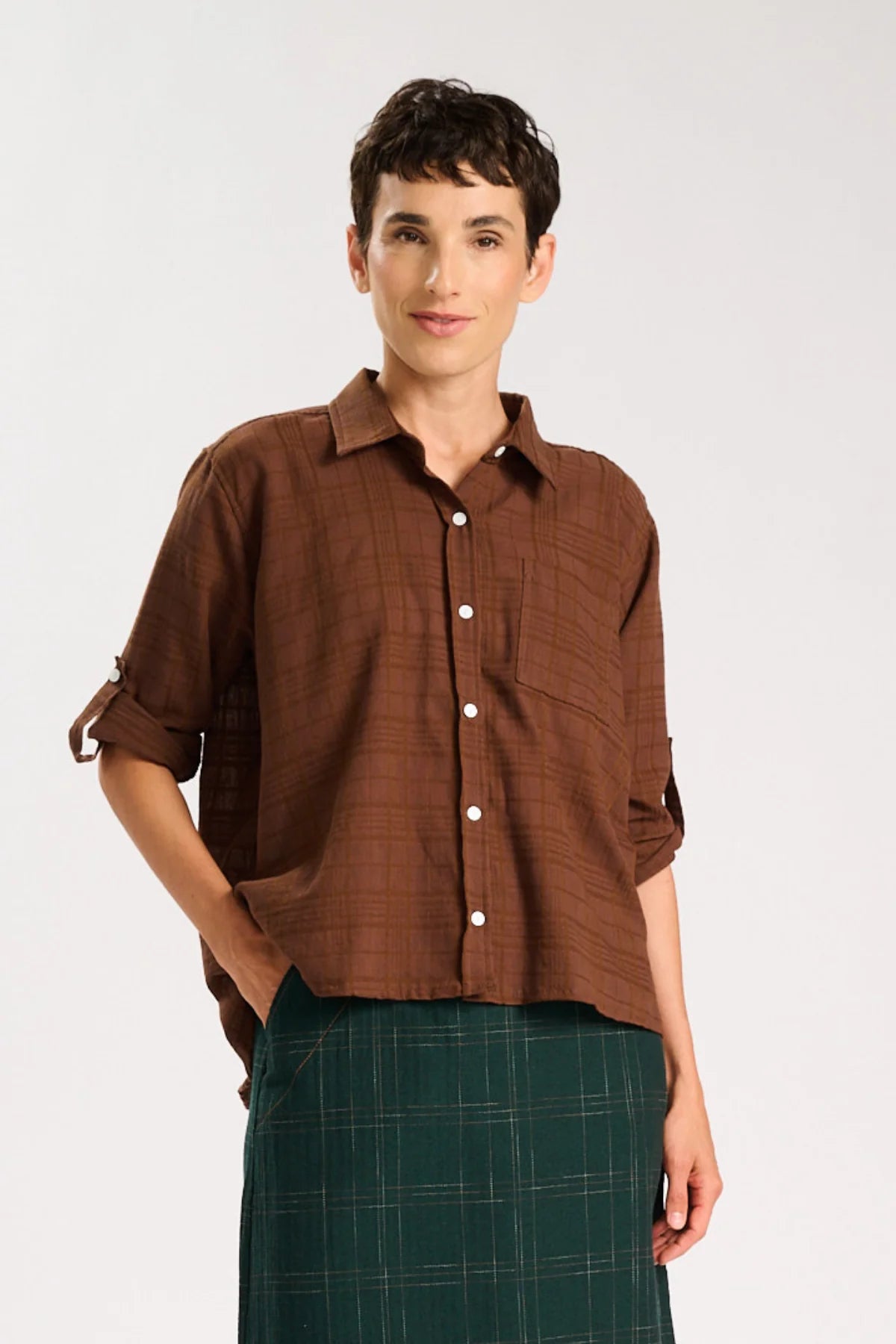 Olga de Polga Sabine Shirt Brown