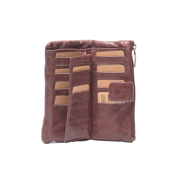Rugged Hide Daisy Wallet Brown