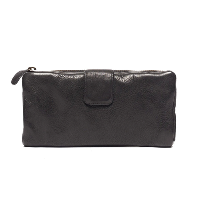 Rugged Hide Daisy Wallet Black