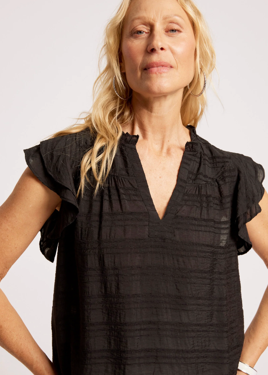 Eb & Ive Sovana Frill Tank Black