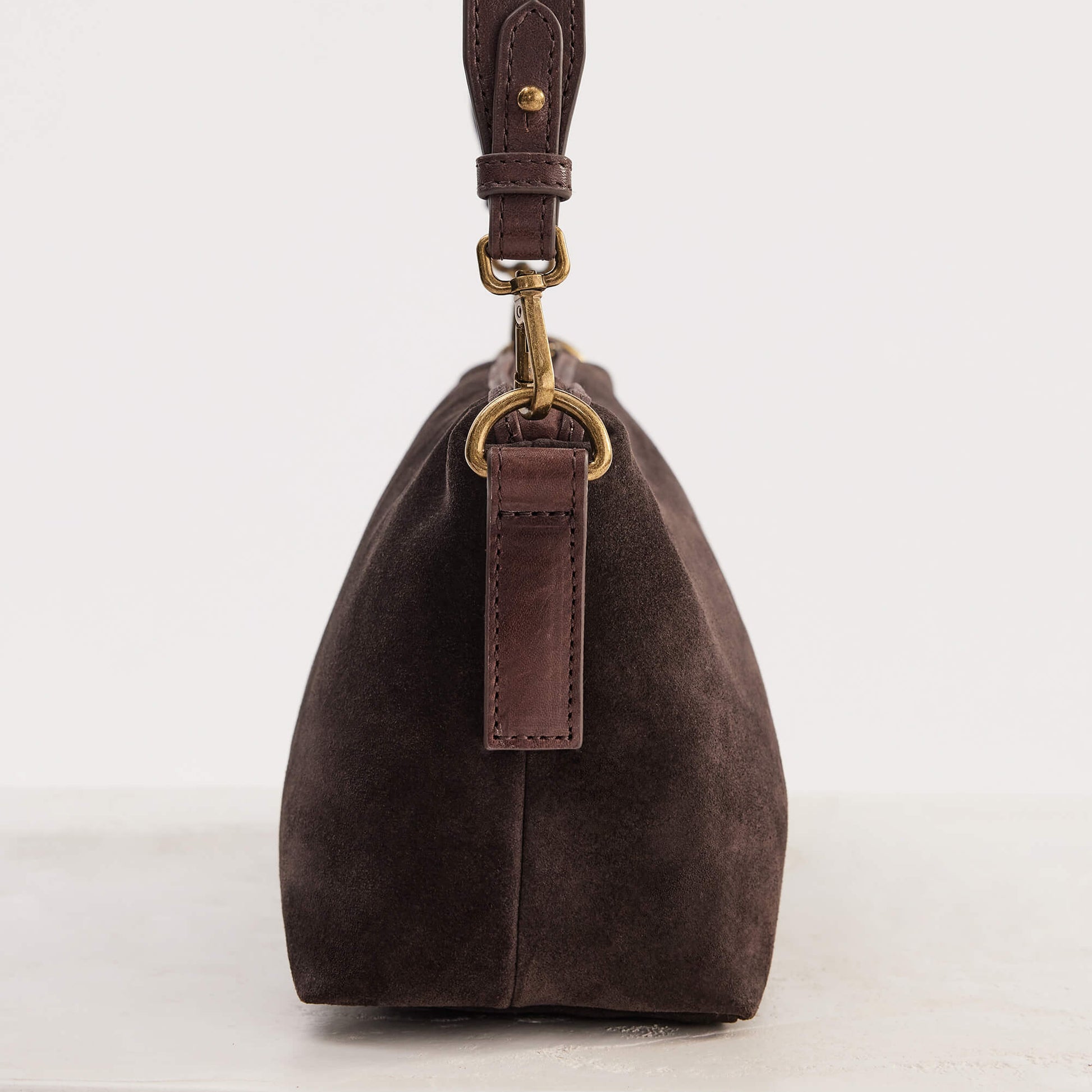 Juju & Co Suede Teddy Bag Choc