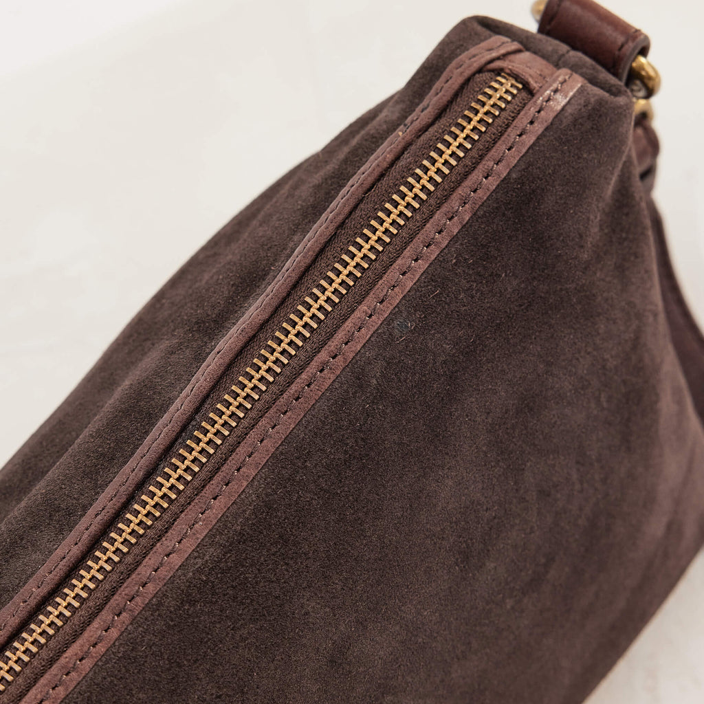 Juju & Co Suede Teddy Bag Choc