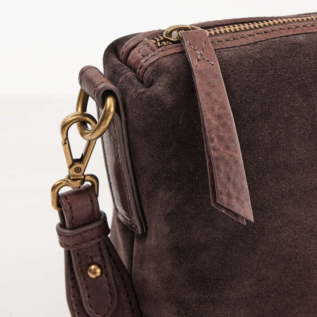 Juju & Co Suede Teddy Bag Choc