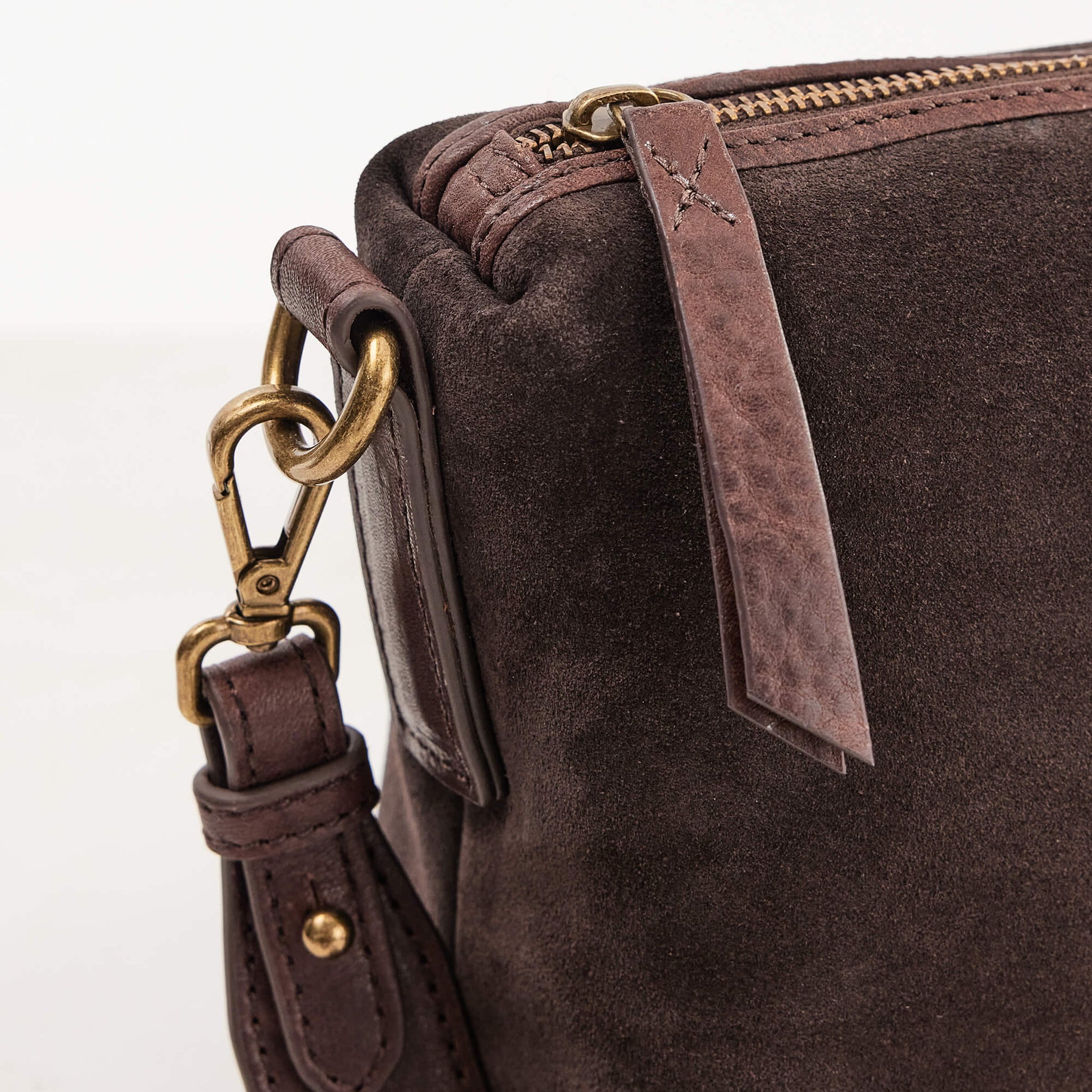 Juju & Co Suede Teddy Bag Choc