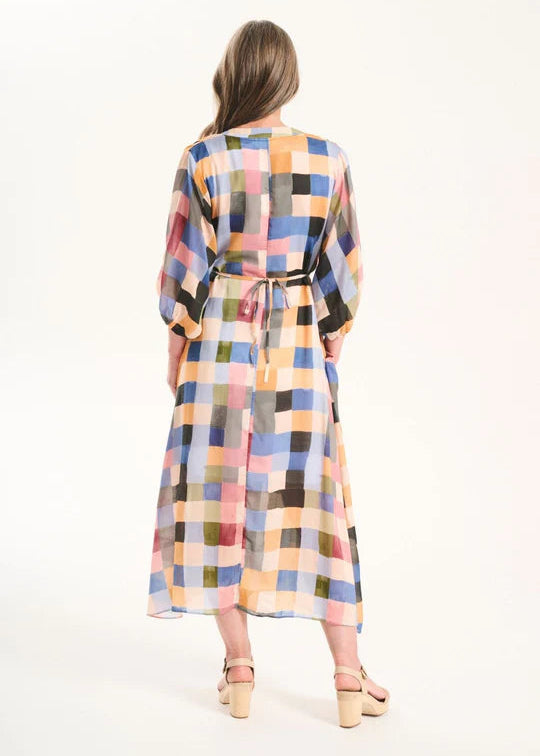 Olga Tessera Dress Blush