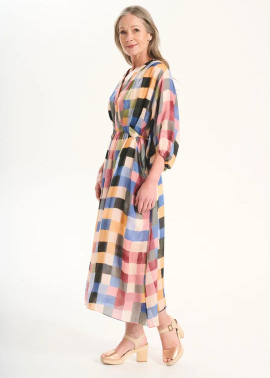 Olga Tessera Dress Blush