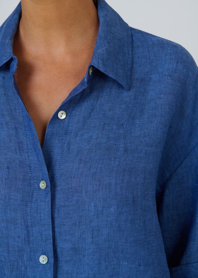 Enveloppe Linen Shirt Indigo