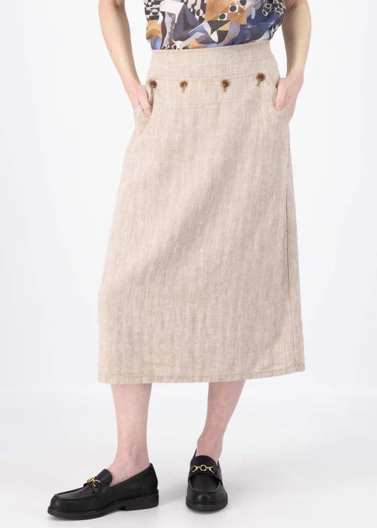 Olga Hepburn Skirt Beige