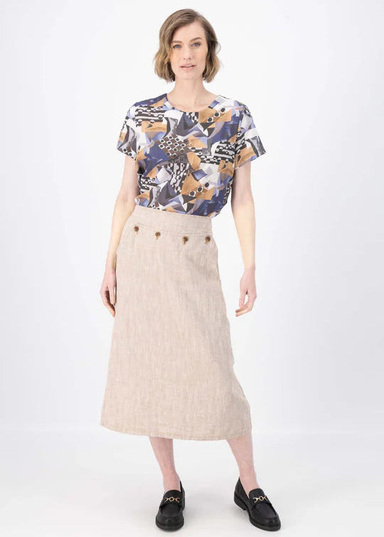 Olga Hepburn Skirt Beige