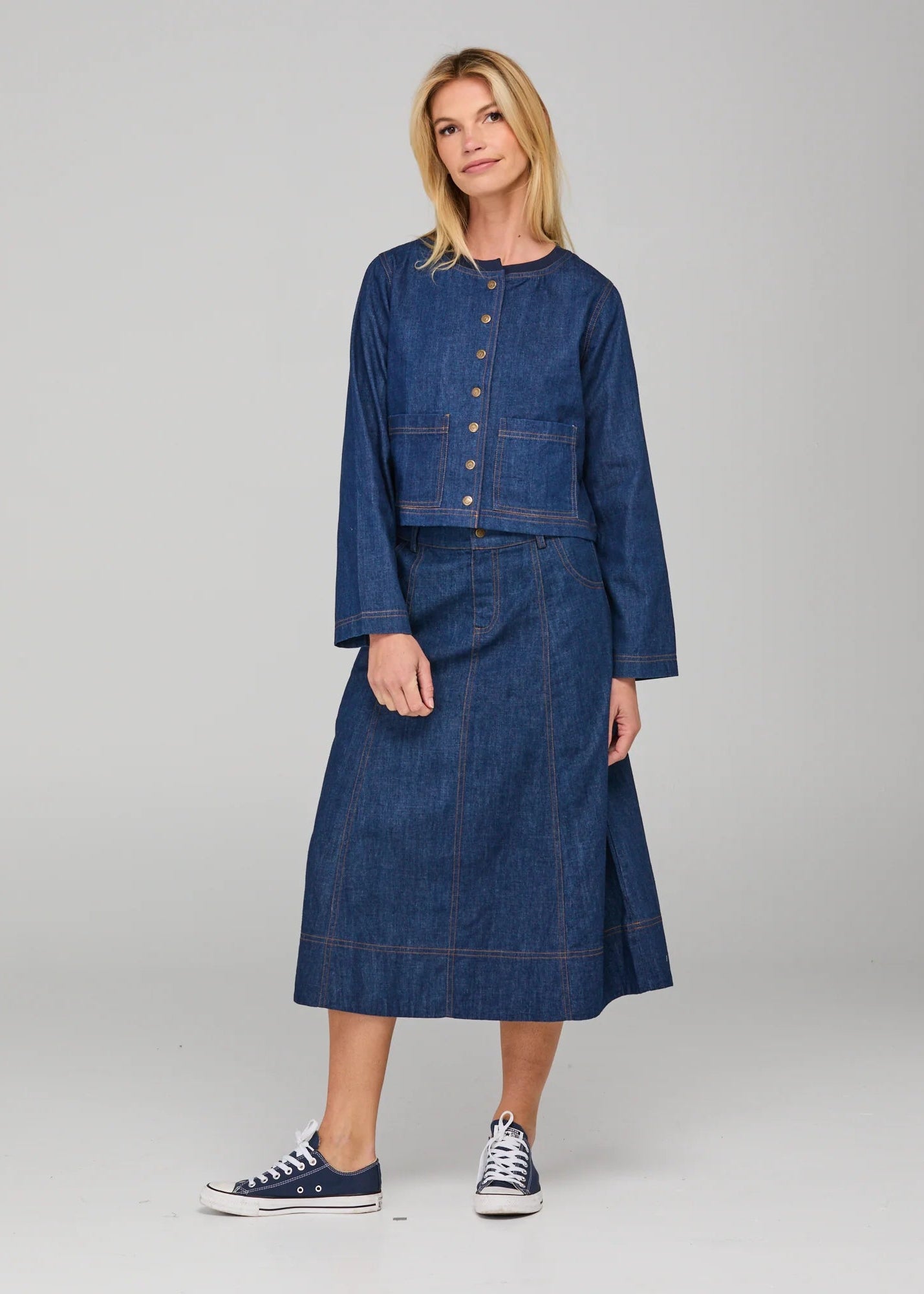 Boom Shankar Fumiko Skirt Dark Denim