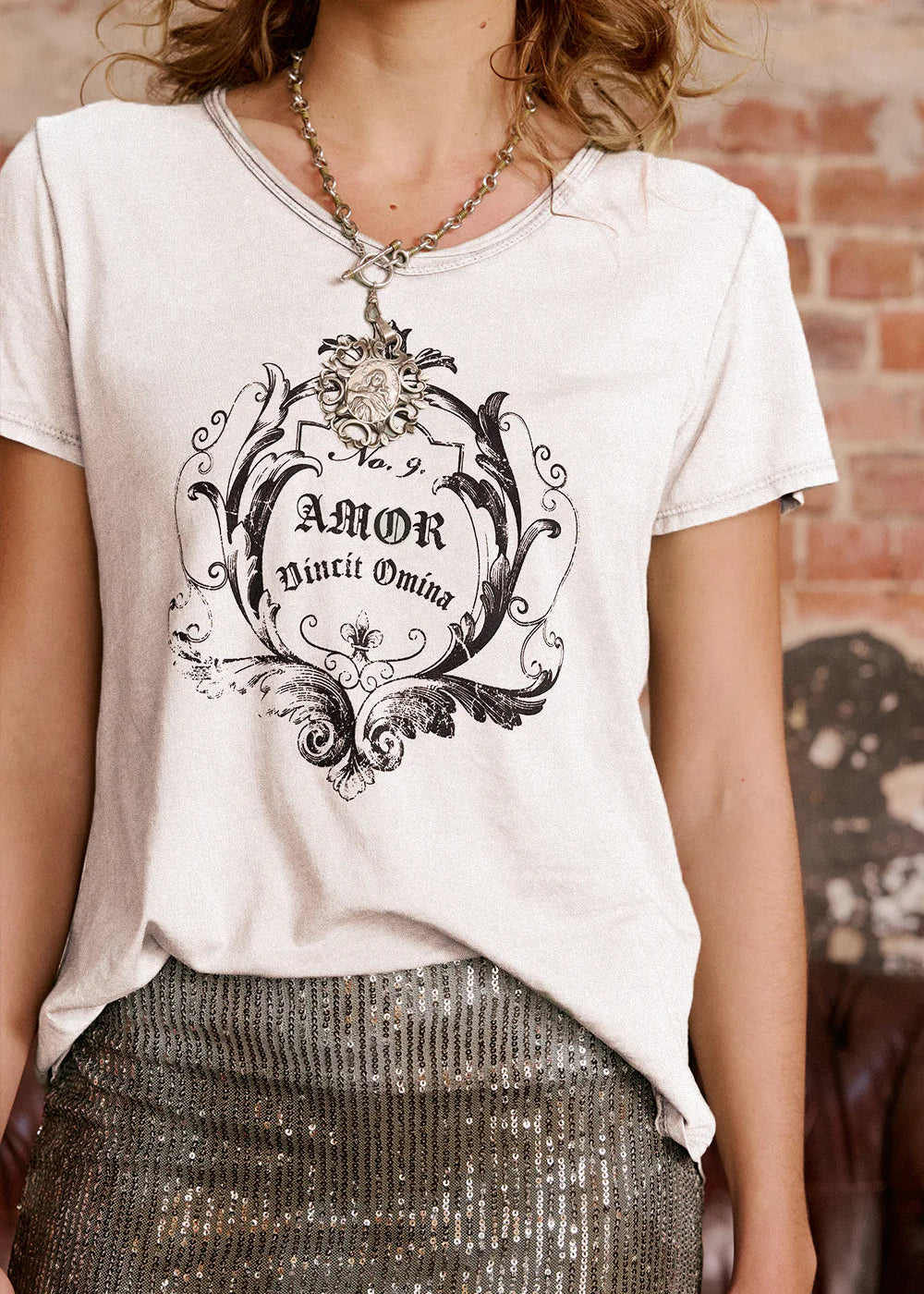 Italian Star Amor Tee White