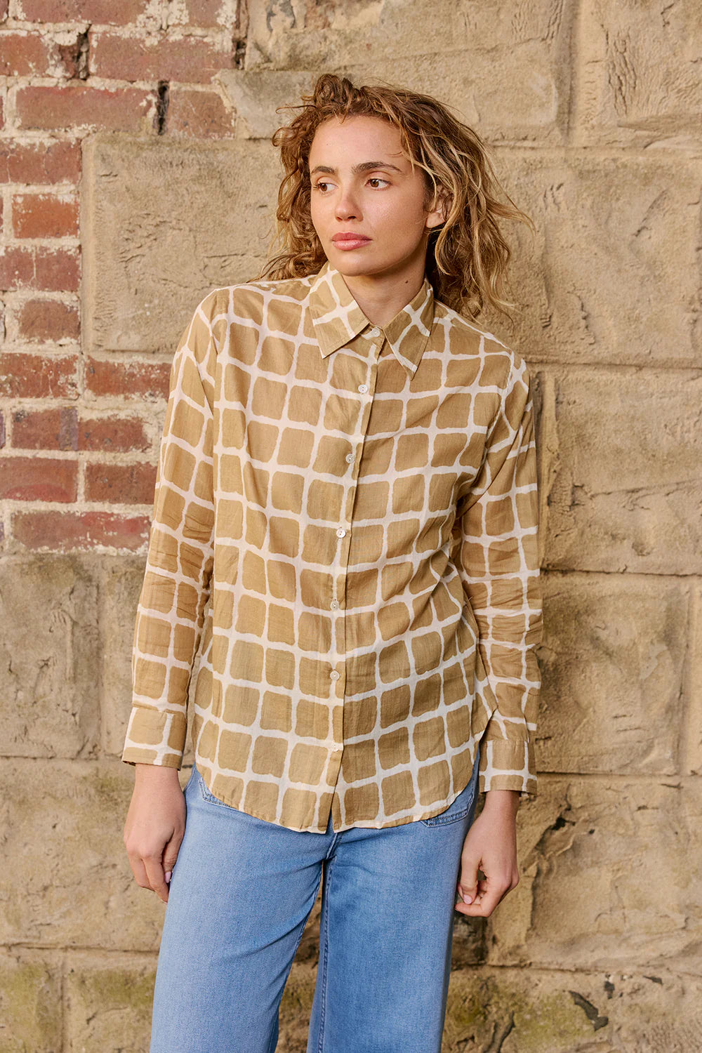 Italian Star Collins Shirt Caramel