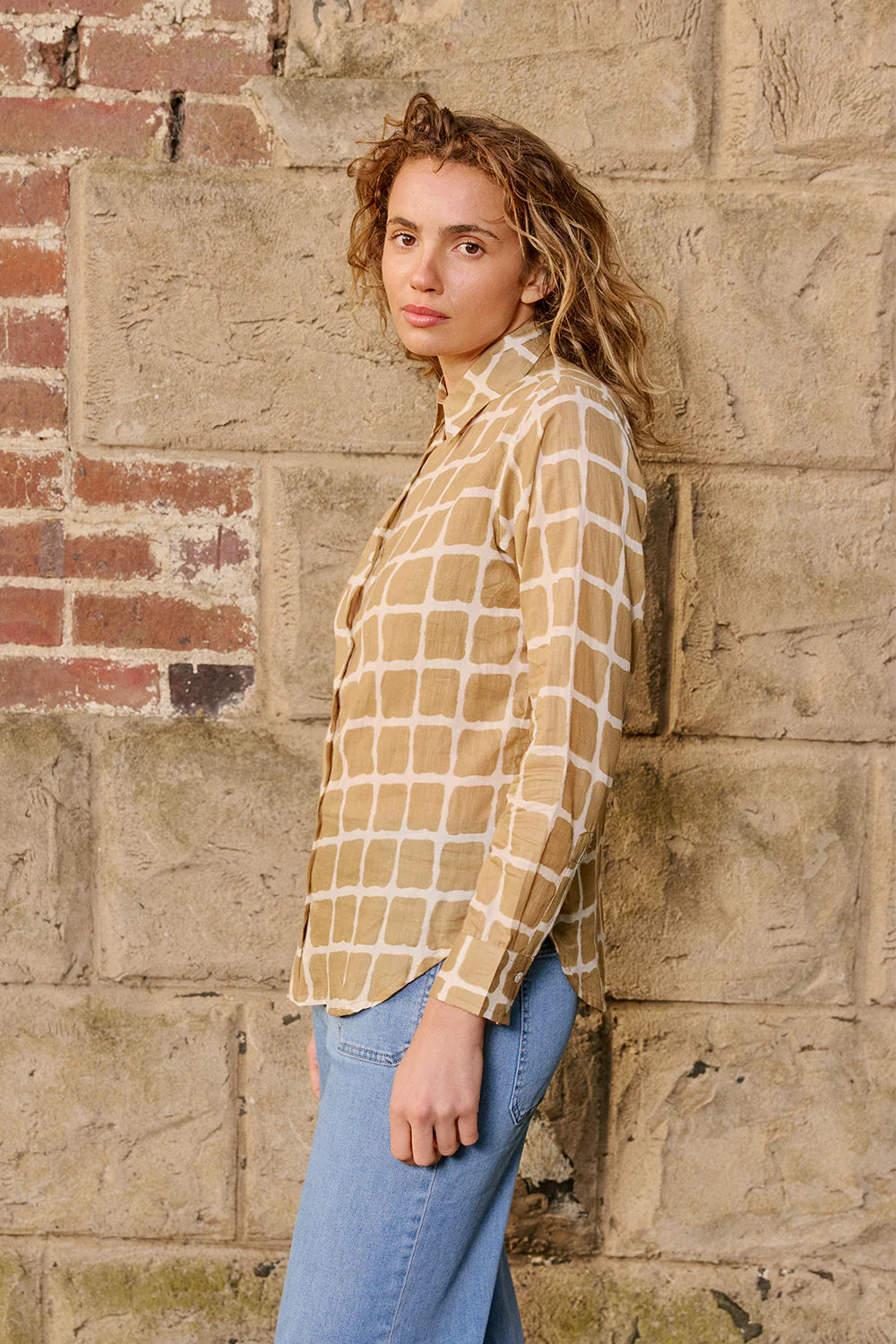 Italian Star Collins Shirt Caramel