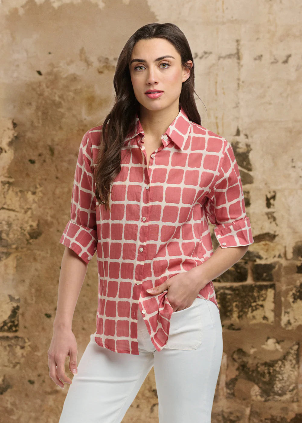 Italian Star Collins Shirt Red
