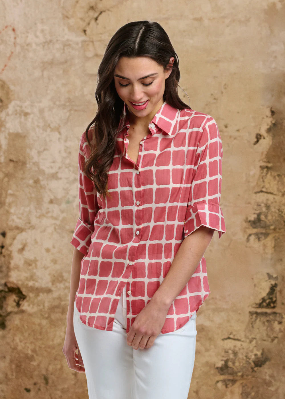 Italian Star Collins Shirt Red
