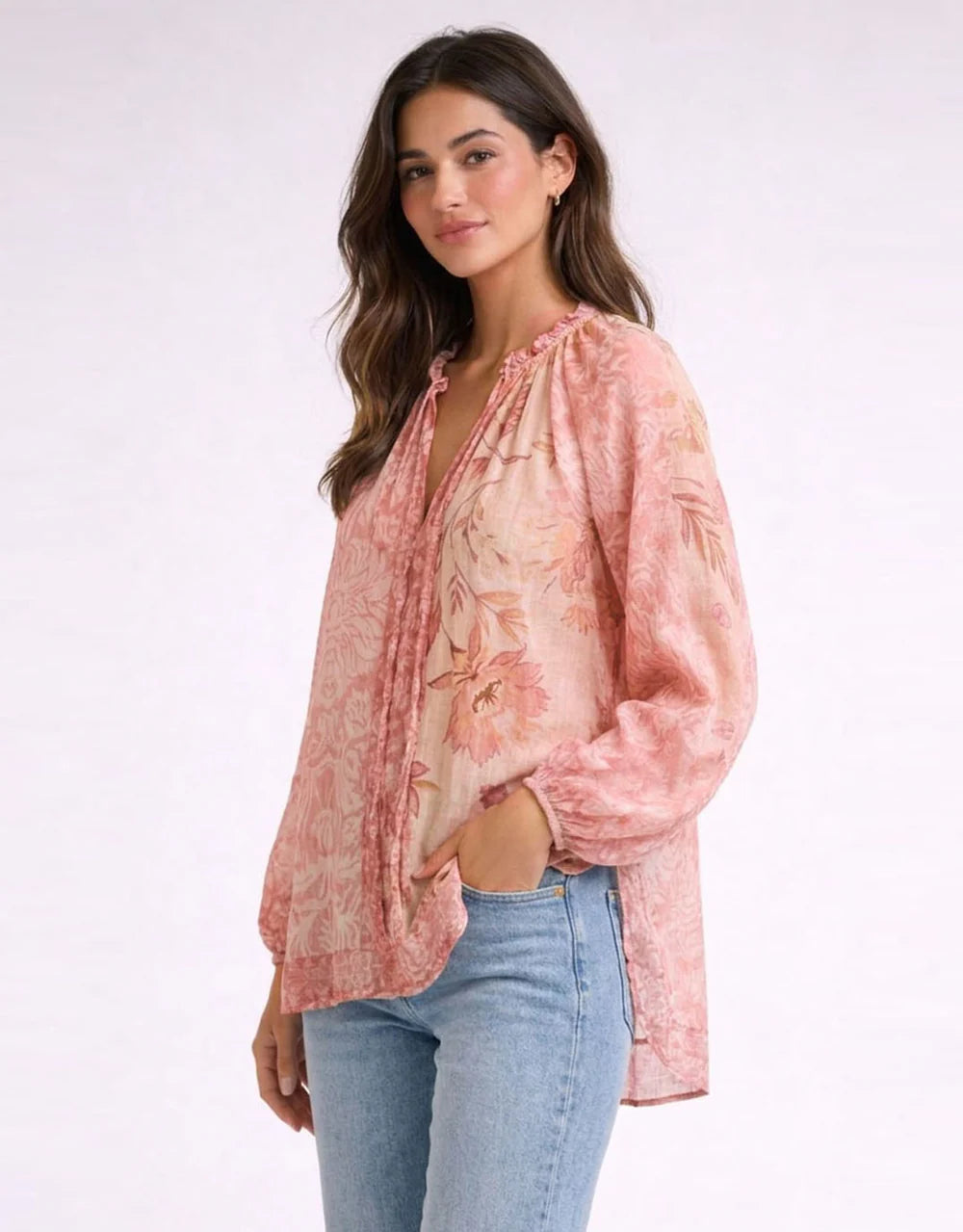 Italian Star Emily Ruffle Shirt Blush