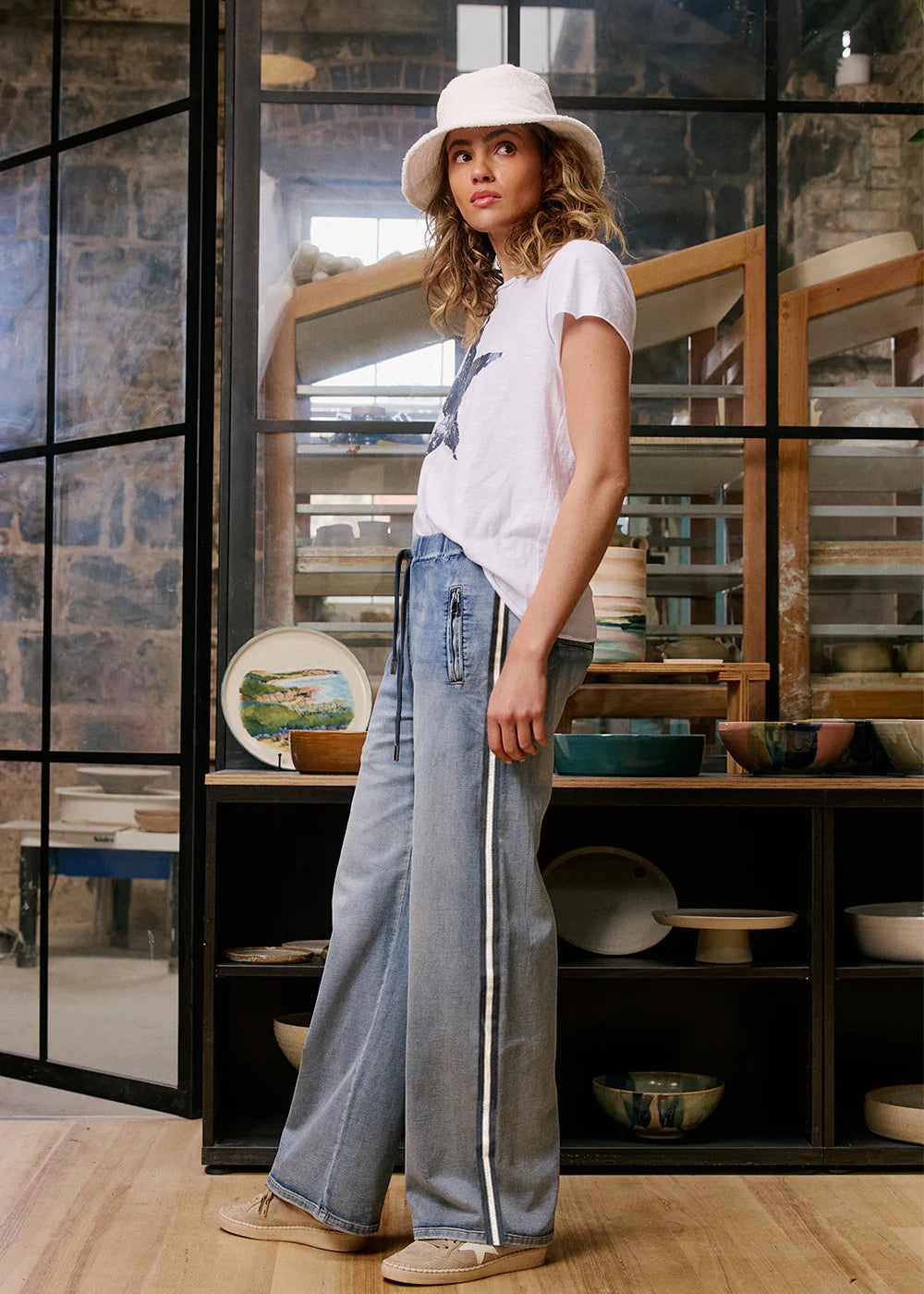 Italian Star Glam Track Denim