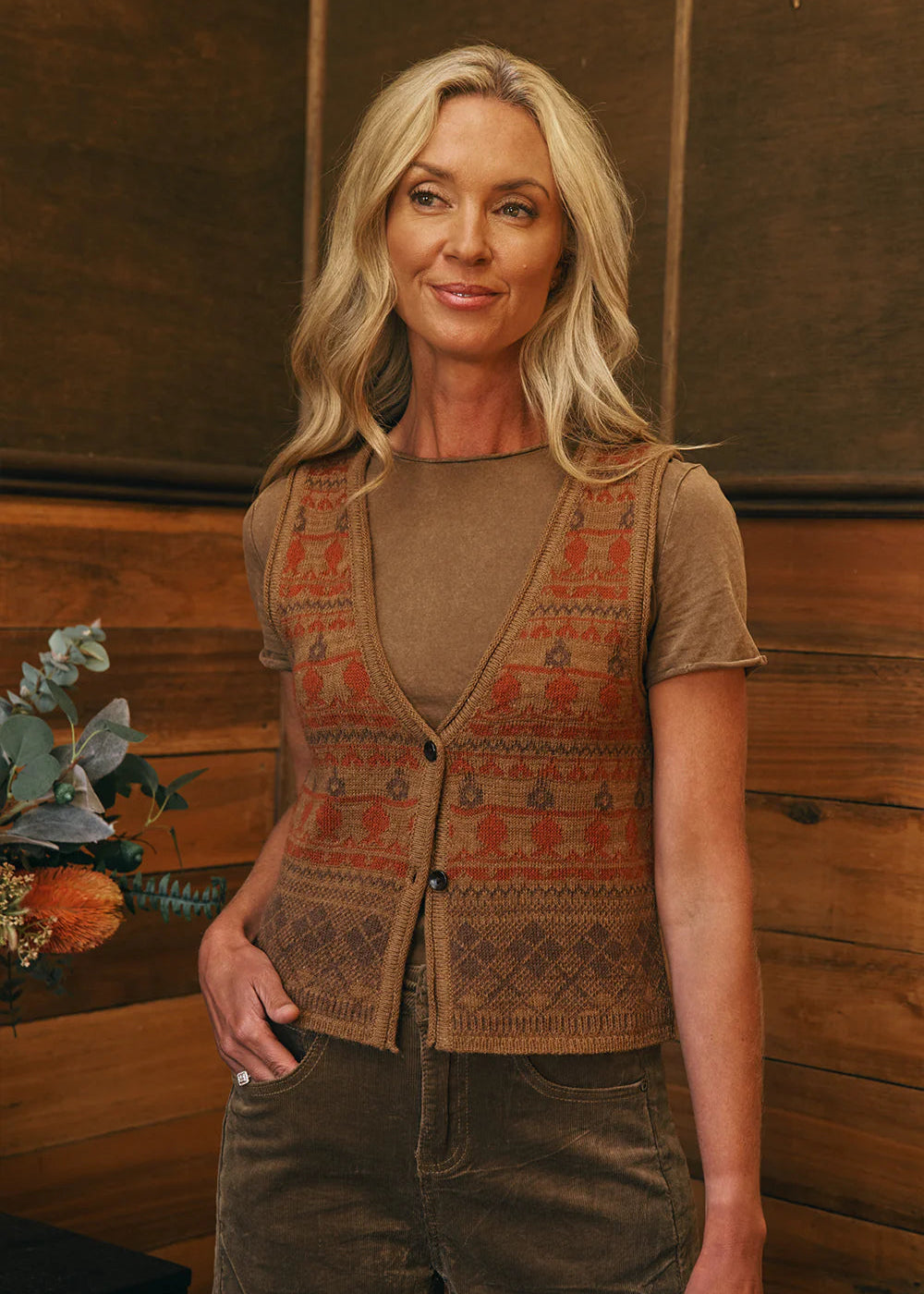 Italian Star Toddy Vest Rust