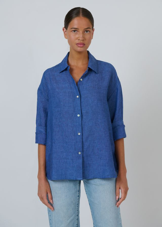 Enveloppe Linen Shirt Indigo