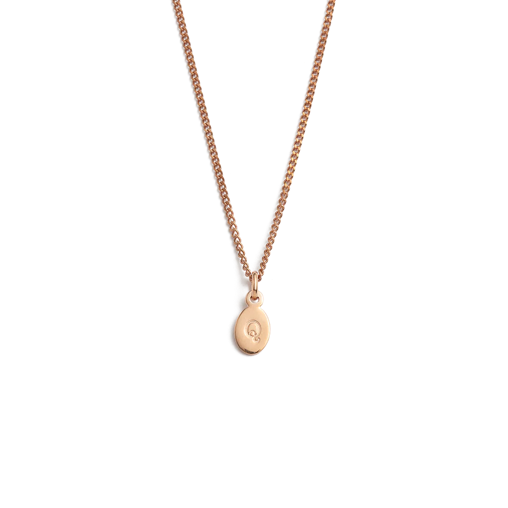 Kirstin Ash Initial Pendant Rose Gold