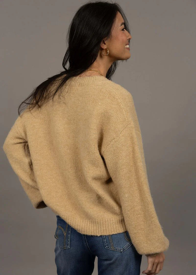 Humidity Nouveau V Neck Latte